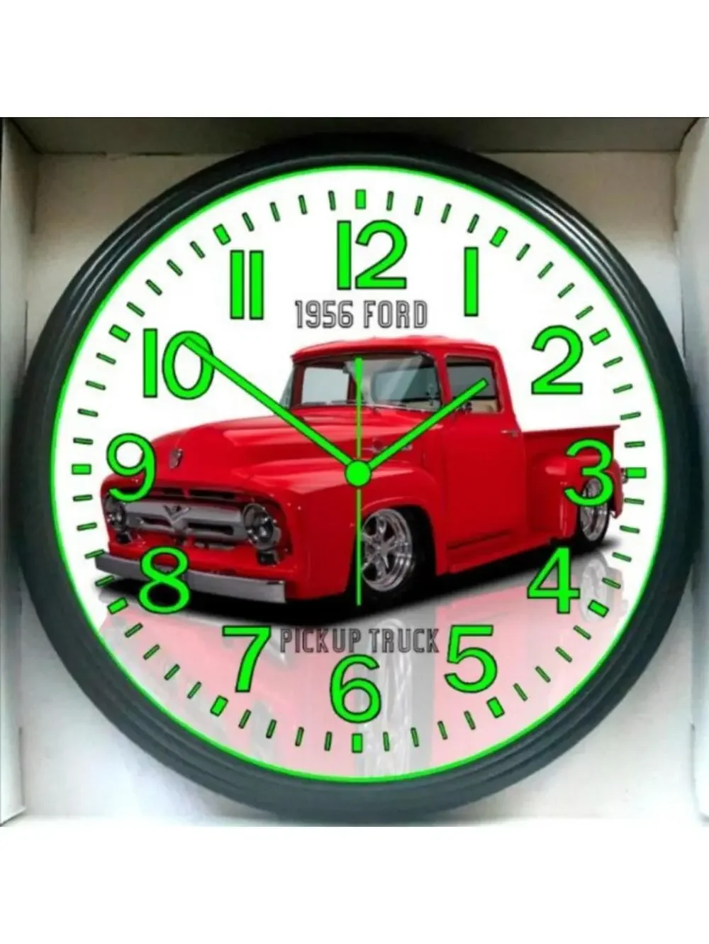 1956 Ford Pickup Truck Garage Shop Glow In The Dark Wall Clock New